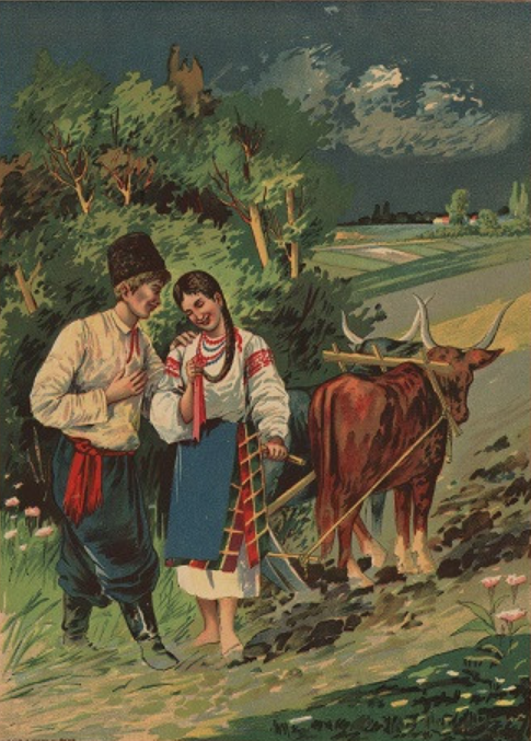 Ukrainian folk song, Cossack song - Ой за гаєм, гаєм notas para el fortepiano