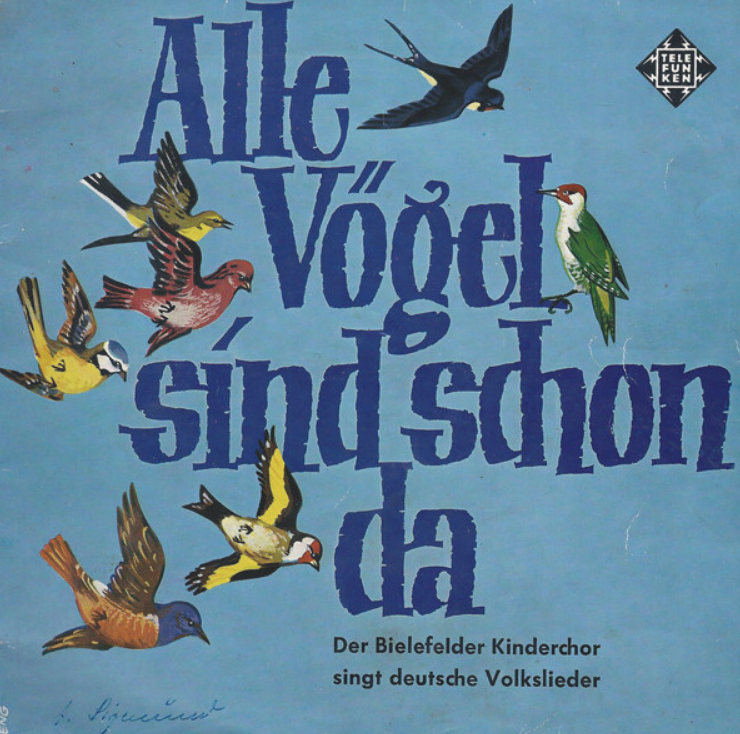 German folk song - Die Vogelhochzeit notas para el fortepiano