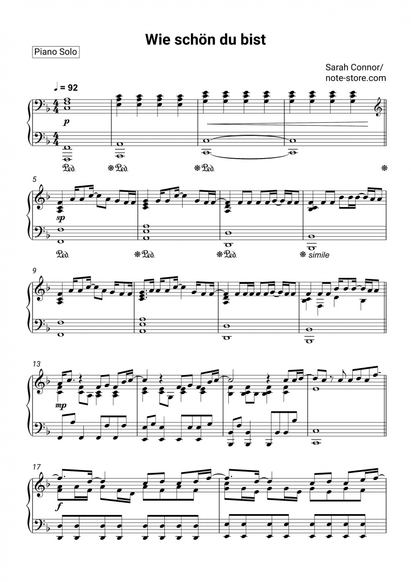 Sarah Connor Wie Schön Du Bist Chords Sarah Connor - Wie schon du bist notas para el fortepiano descargar