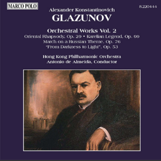 Alexander Glazunov - Op. 76: March on a Russian Theme in E-flat major notas para el fortepiano