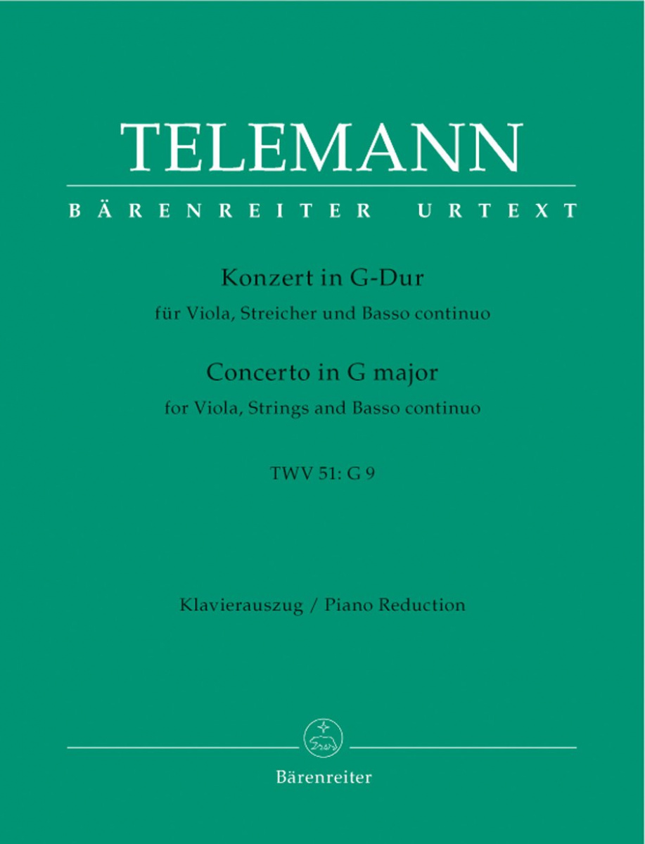 Georg Philipp Telemann - Viola Concerto in G Major, TWV 51:G9: I. Largo notas para el fortepiano
