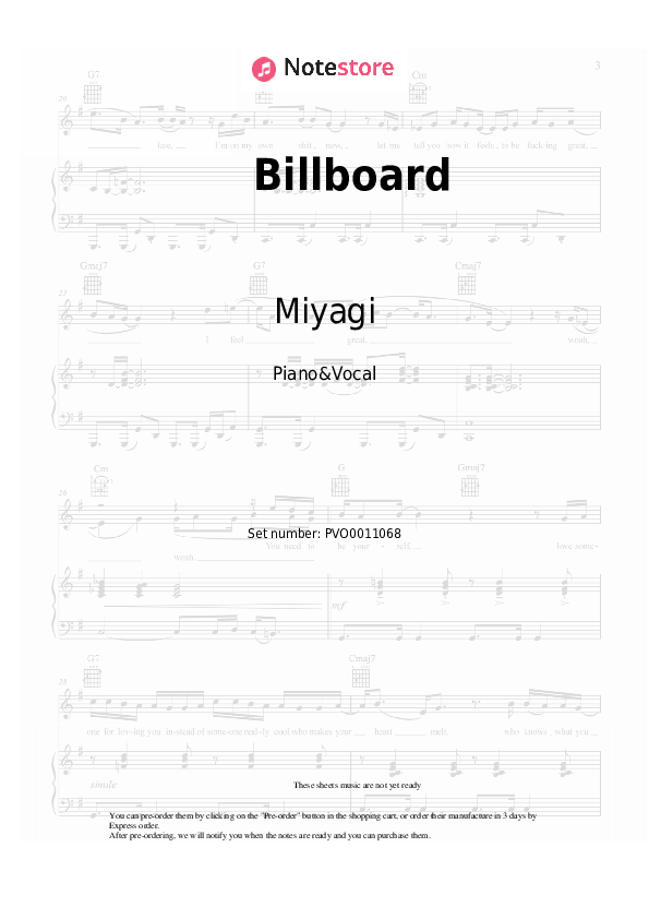 Andy Panda, Scriptonite, 104, TumaniYO, Miyagi - Billboard notas para el fortepiano