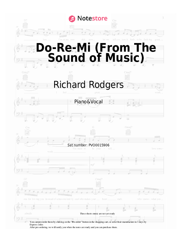 Richard Rodgers - Do-Re-Mi (From The Sound of Music) notas para el fortepiano
