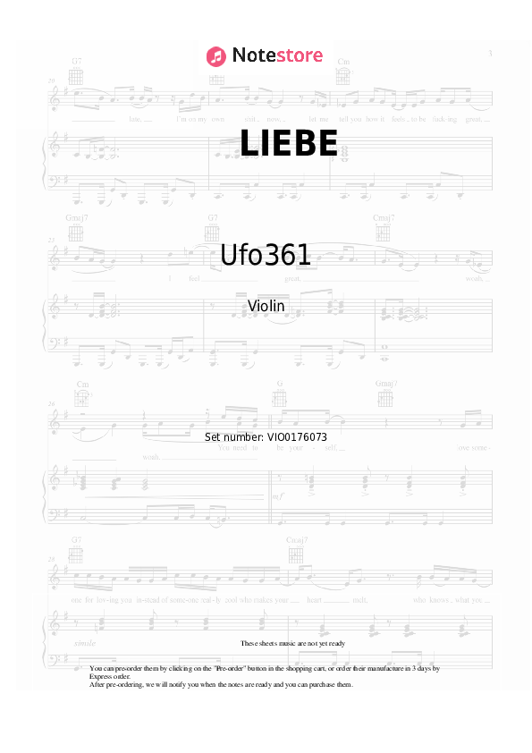 Notas Ufo361, Nina Chuba - LIEBE - Violín