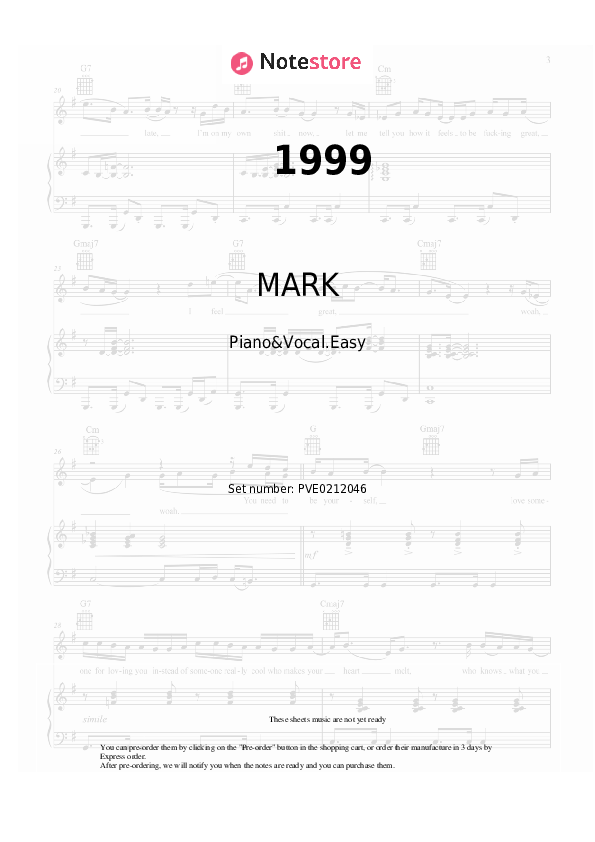 Notas ligeras MARK - 1999 - Piano&Vocal.Easy