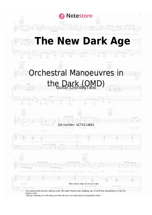 Acordes Orchestral Manoeuvres in the Dark (OMD) - The New Dark Age - Guitar.Chords&Tabs