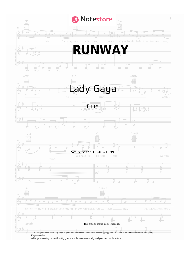 Notas Lady Gaga, Doechii - RUNWAY - Flauta
