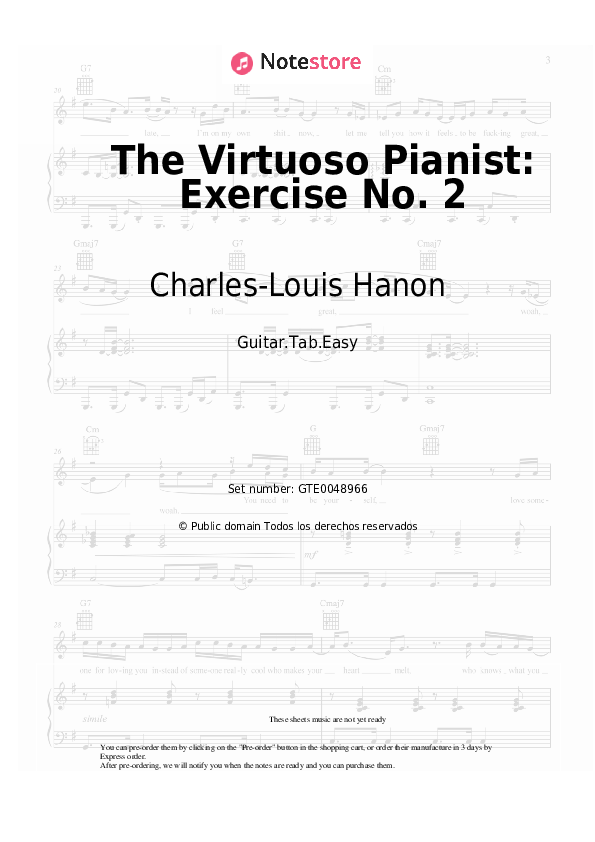 Charles-Louis Hanon - The Virtuoso Pianist: Exercise No. 2 notas para el fortepiano