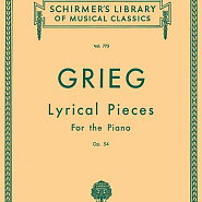 Edvard Grieg - Lyric Pieces, op.54. No. 4 Notturno notas para el fortepiano