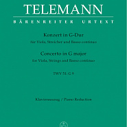 Georg Philipp Telemann - Viola Concerto in G Major, TWV 51:G9: I. Largo notas para el fortepiano