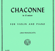 Tomaso Antonio Vitali - Chaconne in G minor notas para el fortepiano