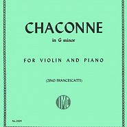 Tomaso Antonio Vitali - Chaconne in G minor notas para el fortepiano