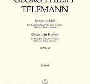 Georg Philipp Telemann - Concerto for Recorder and Flute, TWV 52:e1: II. Allegro notas para el fortepiano
