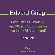 Edvard Grieg - Lyric Pieces, op.68. No. 3 At your feet notas para el fortepiano