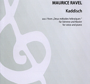 Maurice Ravel - Deux Melodies hebraiques, MA 22: No. 1, Kaddisch in C Minor notas para el fortepiano
