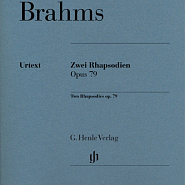 Johannes Brahms - Rhapsody in B minor – Op. 79 No. 1 notas para el fortepiano