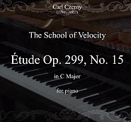 Carl Czerny - Study Op. 299 No. 15 in C Major notas para el fortepiano