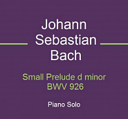 Johann Sebastian Bach - Prelude No. 3 in D Minor (BWV 926) notas para el fortepiano