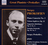 Sergei Prokofiev - Visions fugitives op. 22 No. 3 Allegretto notas para el fortepiano