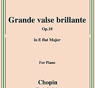 Frederic Chopin - Grande valse brillante, Op.18 notas para el fortepiano