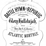 American folk music - Battle Hymn of the Republic notas para el fortepiano