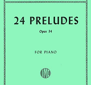 Dmitri Shostakovich - Prelude in A minor, op.34 No. 2 notas para el fortepiano