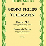 Georg Philipp Telemann - Concerto for Recorder and Flute, TWV 52:e1: I. Largo notas para el fortepiano