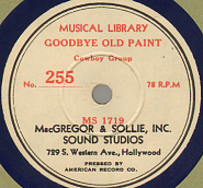 Western music - Goodbye Old Paint notas para el fortepiano