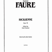 Gabriel Faure - Sicilienne, Op.78: Andantino notas para el fortepiano