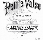Anatoly Lyadov - Petite Valse op. 26 notas para el fortepiano