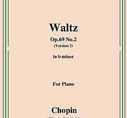 Frederic Chopin - Waltz in B minor, Op. 69, No. 2 notas para el fortepiano