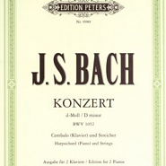 Johann Sebastian Bach - Concerto No. 1 in D minor, BWV 1052 part 1. Allegro notas para el fortepiano