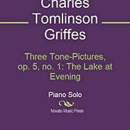 Charles Tomlinson Griffes - Three Tone-Pictures, Op.5: No.1 The Lake at Evening notas para el fortepiano