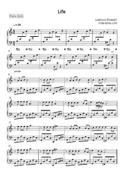 Notas, acordes Ludovico Einaudi - Life