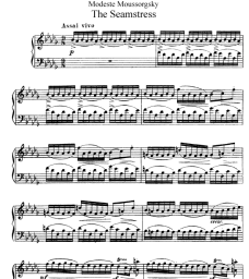 Notas, acordes Modest Mussorgsky - Скерцо «Швея»