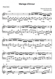 Notas, acordes Richard Clayderman - Mariage D'Amour