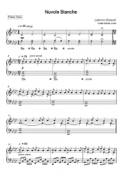 Notas, acordes Ludovico Einaudi - Nuvole Bianche