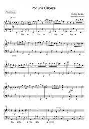 Notas, acordes Carlos Gardel - Por una cabeza