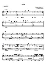 Notas, acordes Alessandro Safina - Luna