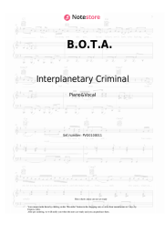 Notas, acordes Eliza Rose, Interplanetary Criminal - B.O.T.A.