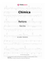 Notas, acordes Ditonellapiaga, Rettore - Chimica