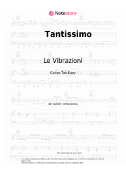 Notas, acordes Le Vibrazioni - Tantissimo