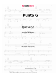 Notas, acordes Quevedo - Punto G