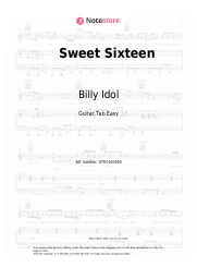 Notas, acordes Billy Idol - Sweet Sixteen