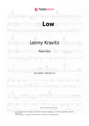 Notas, acordes Lenny Kravitz - Low