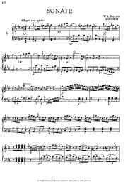 Notas, acordes Wolfgang Amadeus Mozart - Sonata №9