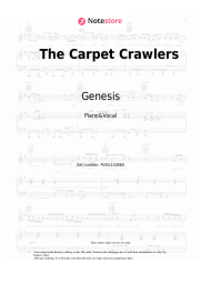 Notas, acordes Genesis - The Carpet Crawlers