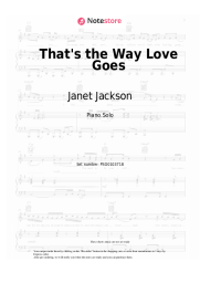 Notas, acordes Janet Jackson - That's the Way Love Goes