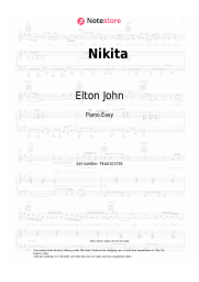 Notas, acordes Elton John - Nikita