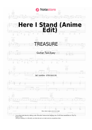 Notas, acordes TREASURE - Here I Stand (Anime Edit) 